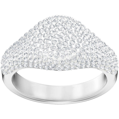 Swarovski Anello Stone Signet bianco argentato