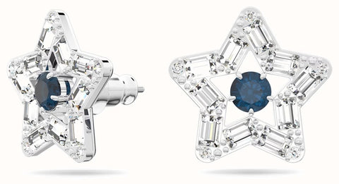 Swarovski Orecchini Stella con cristalli e zircone blu