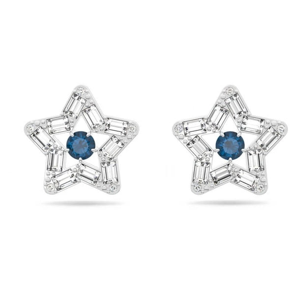 Swarovski Orecchini Stella con cristalli e zircone blu