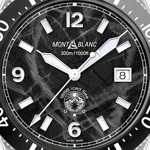 Montblanc Orologio 1858 Ice Sea Automatic Date Black