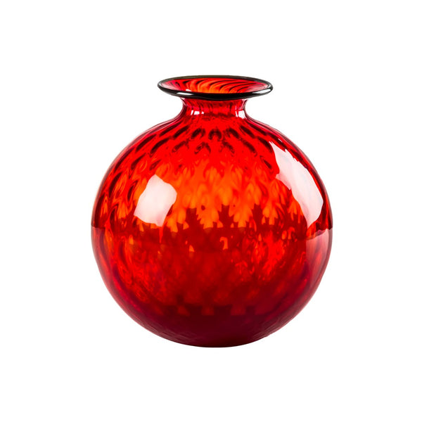 Venini Vaso Monofiore Balloton Rosso / Verde Mela piccolo