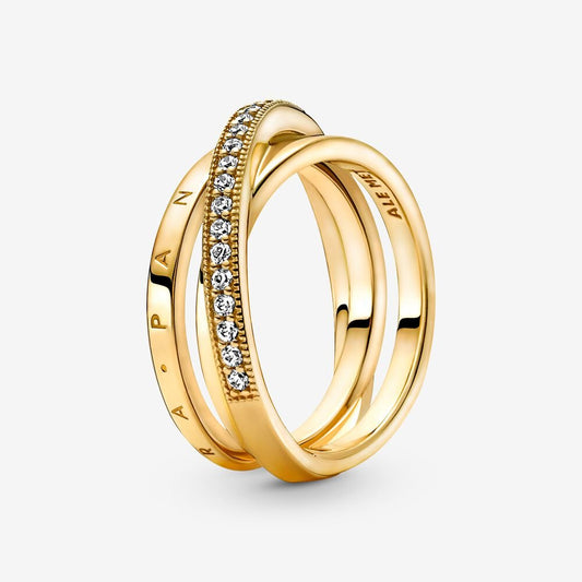 Pandora Anello Intreccio Logo Luminoso