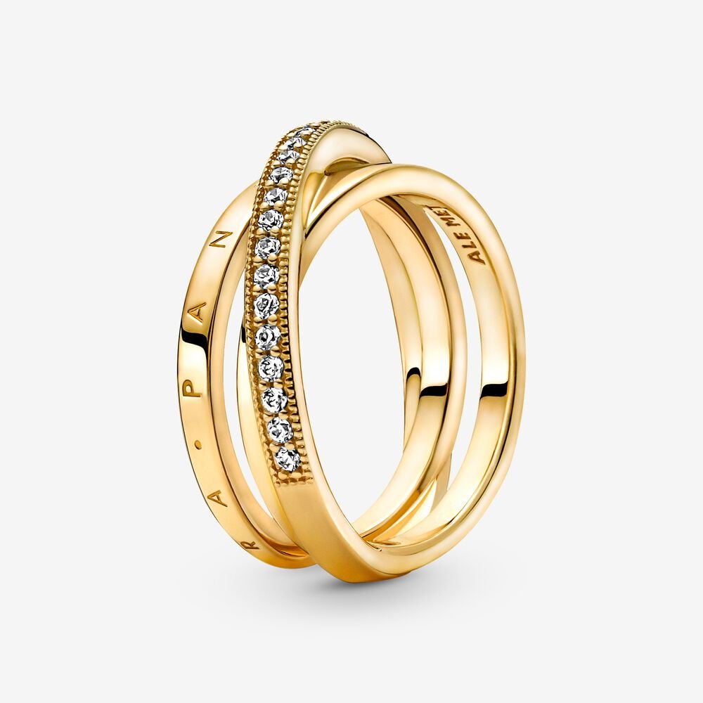 Pandora Anello Intreccio Logo Luminoso