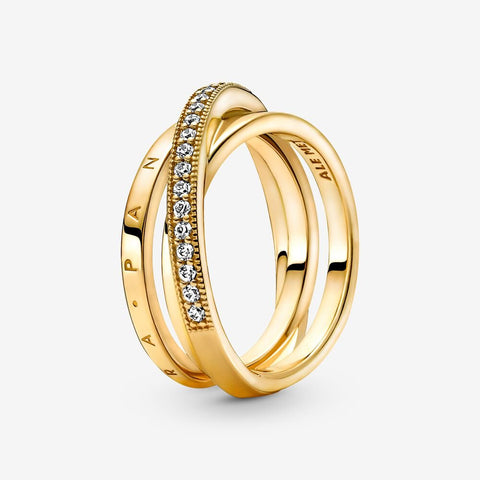 Pandora Anello Intreccio Logo Luminoso