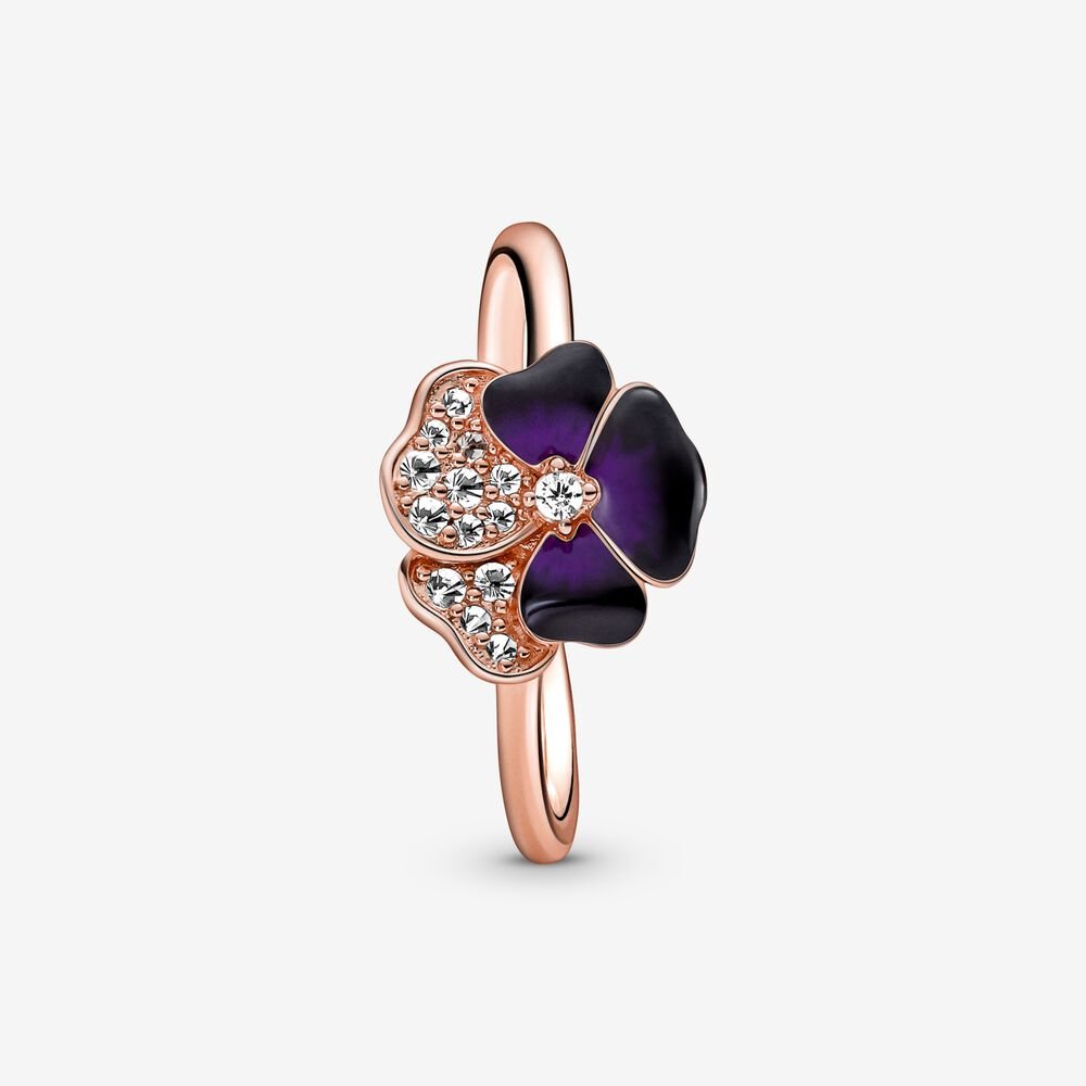Pandora Anello Viola del Pensiero Luminosa