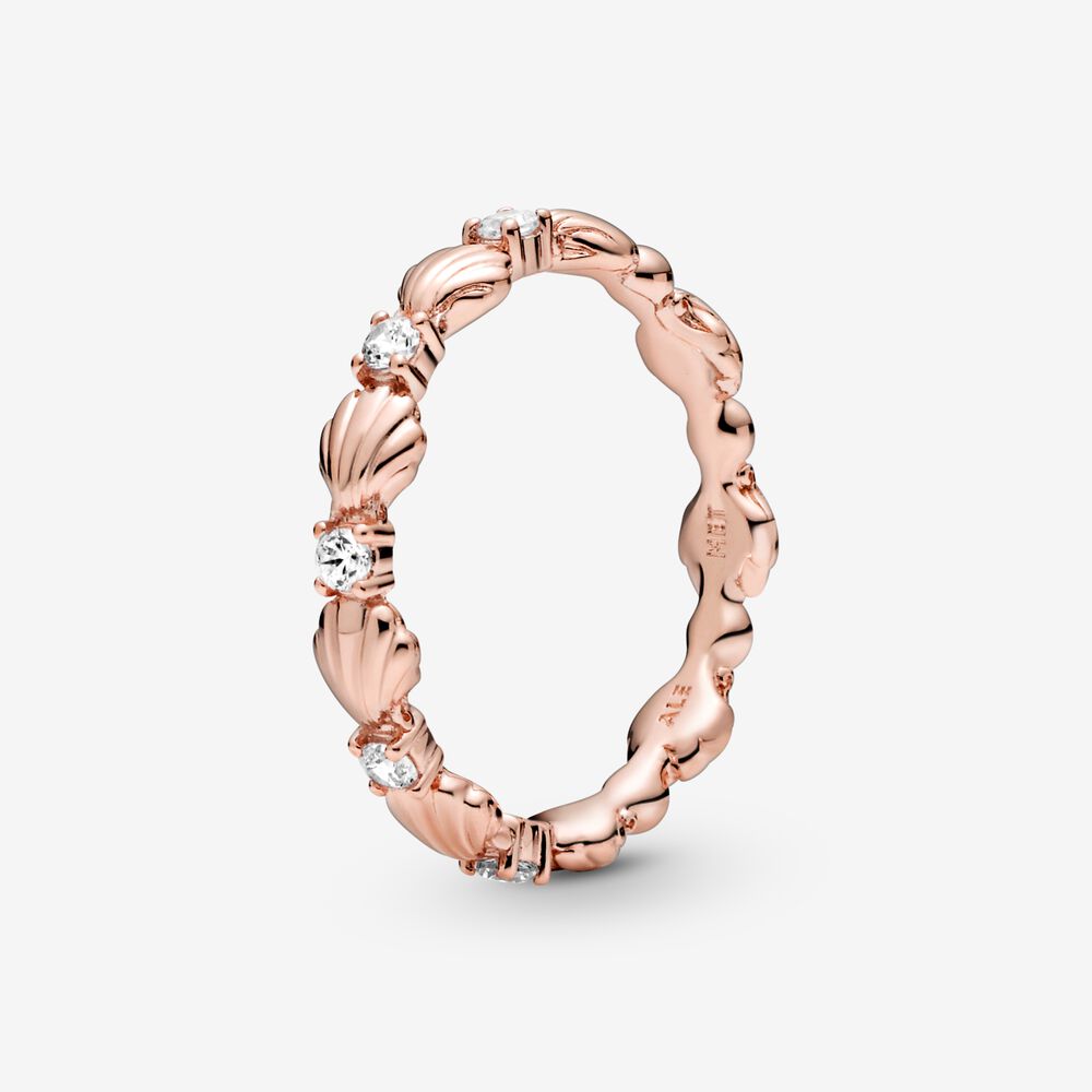 Pandora Anello a fascia con conchiglie scintillante