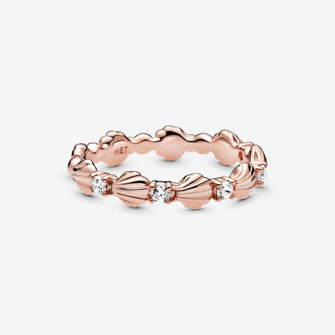 Pandora Anello a fascia con conchiglie scintillante