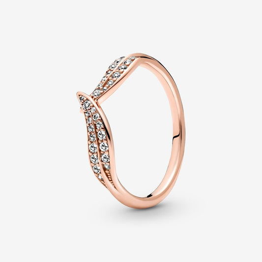 Pandora Anello Foglie Pavè