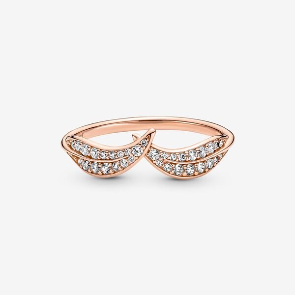 Pandora Anello Foglie Pavè