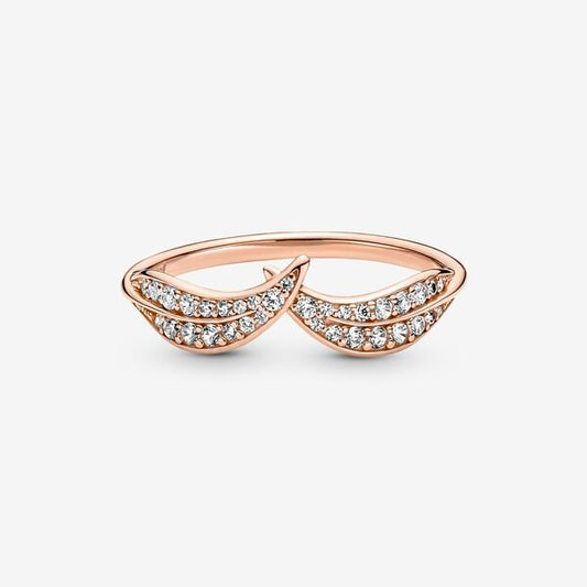 Pandora Anello Foglie Pavè