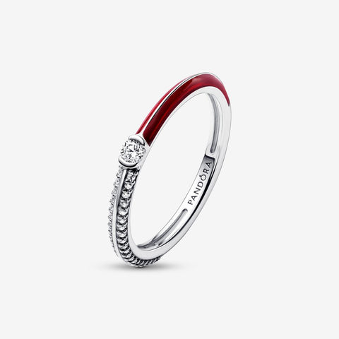 Pandora Anello Pietre Luminose & Smalto Rosso Pandora ME