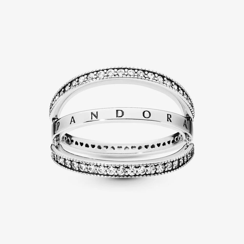 Pandora Anello Cuori e logo Pandora