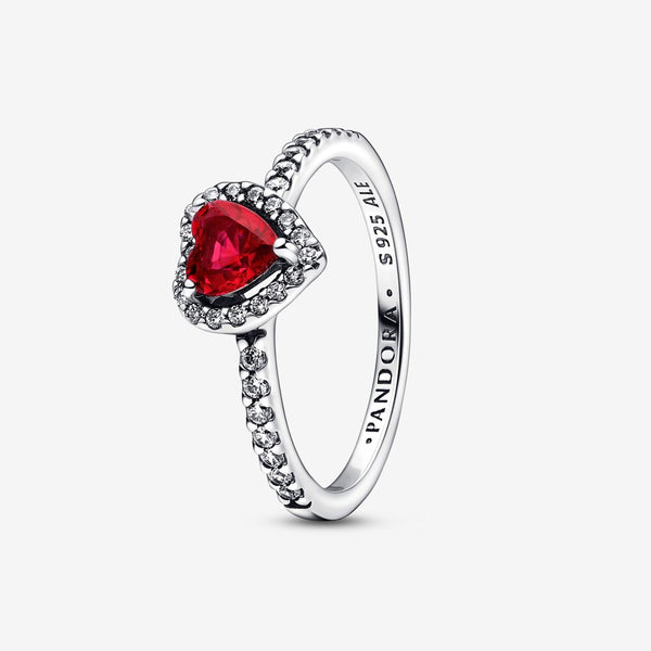 Pandora Anello Cuore Rosso e Pavè