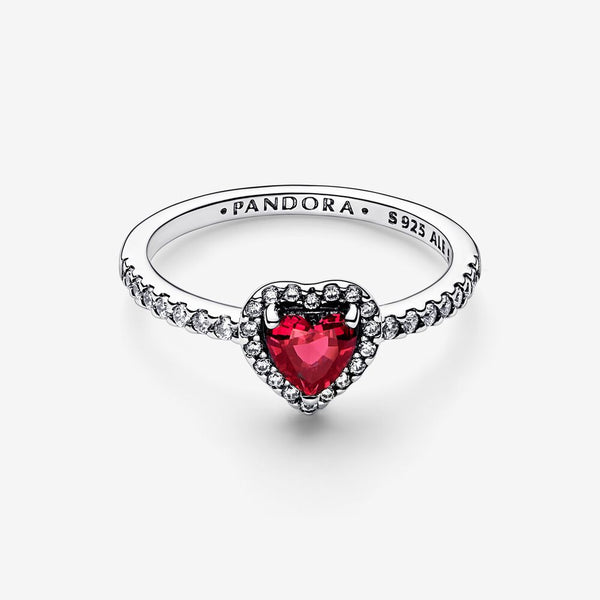 Pandora Anello Cuore Rosso e Pavè