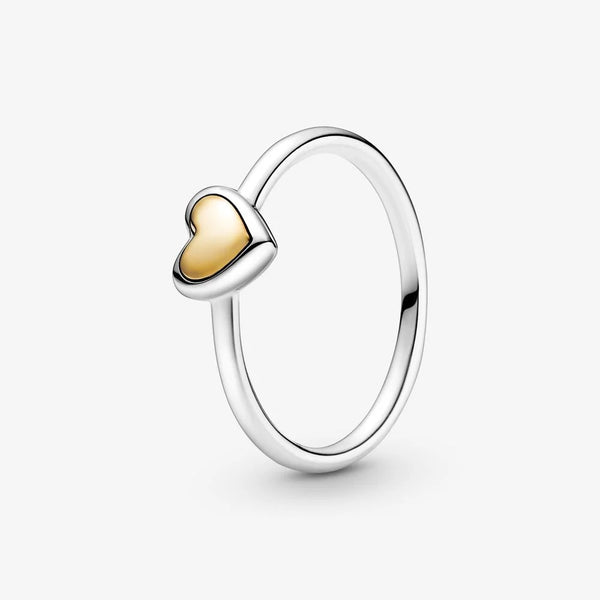 Pandora Anello con cuore dorato a cupola