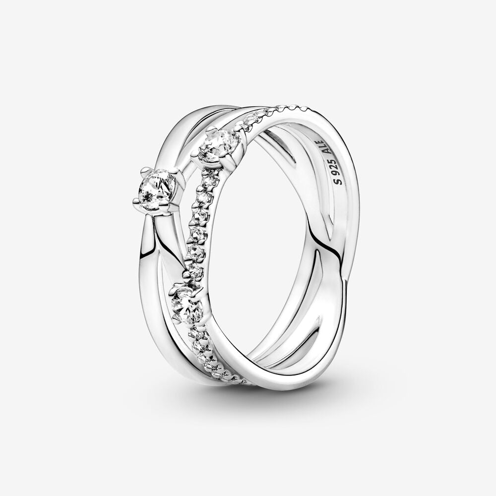 Pandora Anello Tripla Fascia Pietre