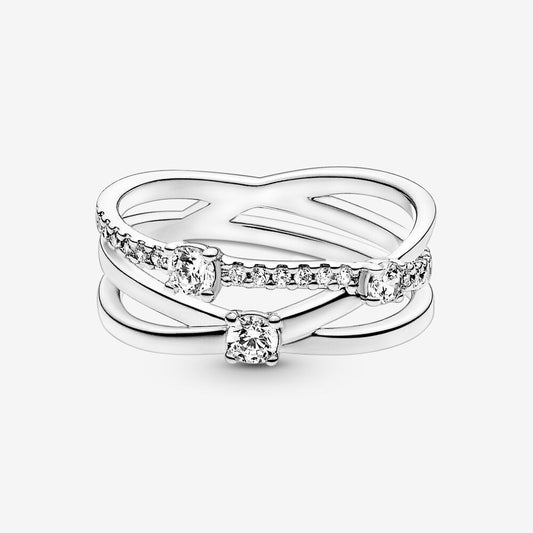Pandora Anello Tripla Fascia Pietre