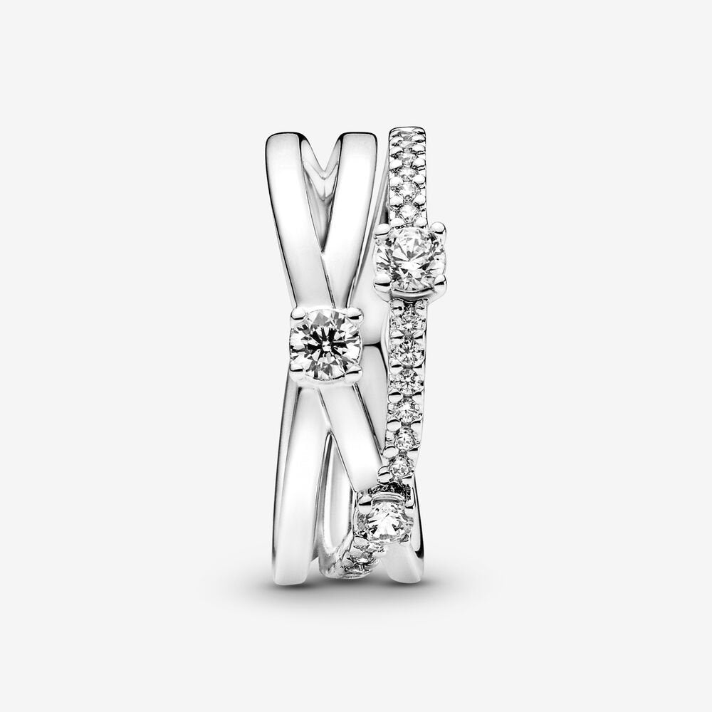 Pandora Anello Tripla Fascia Pietre