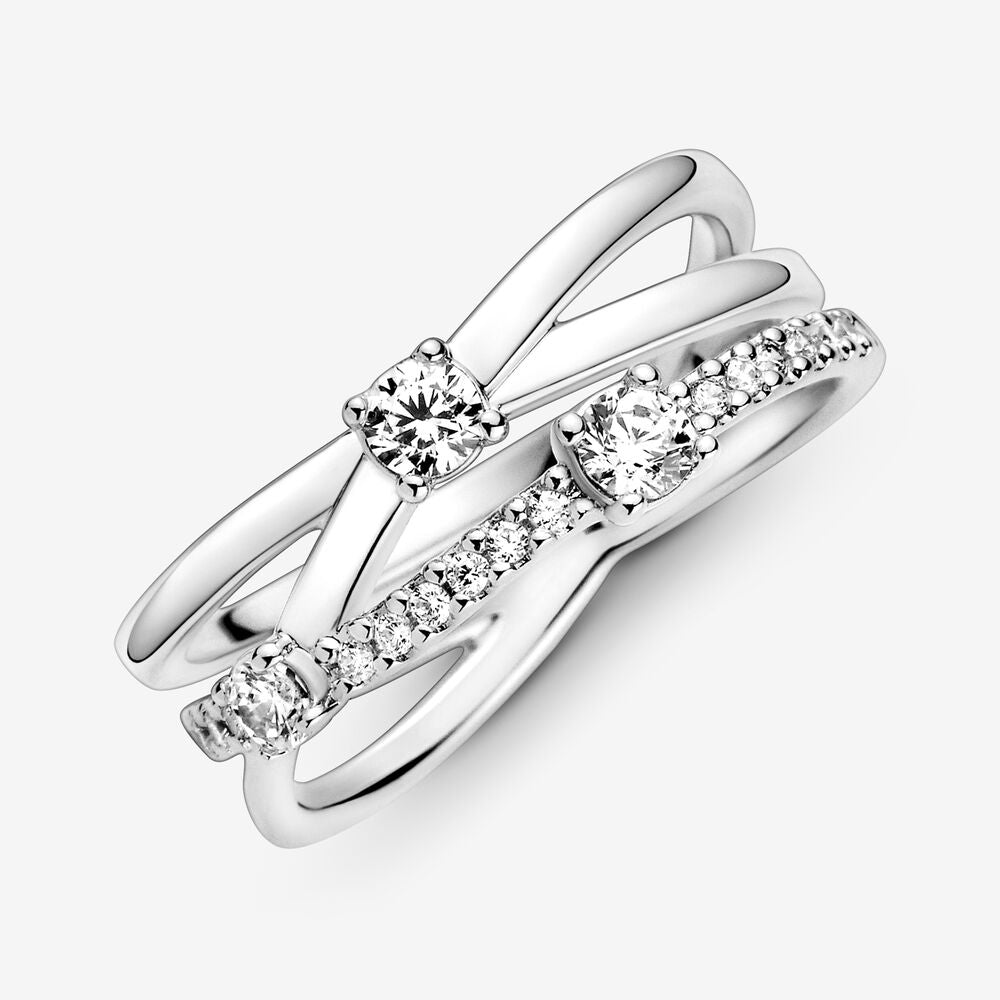 Pandora Anello Tripla Fascia Pietre