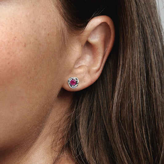 Pandora Orecchini Cerchi Eterni Rosa