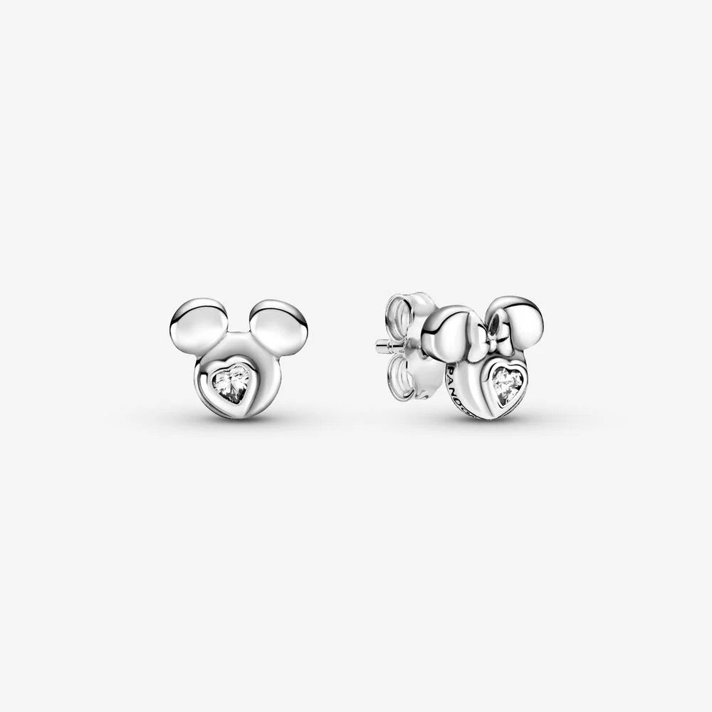 Pandora Disney Orecchini a lobo Silhouette Mickey Mouse e Minnie