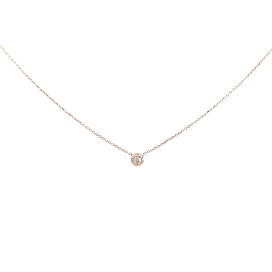 Crivelli Girocollo con punto luce in oro bianco e diamante ct. 0,10