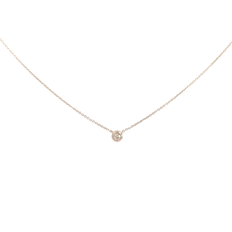 Crivelli Girocollo con punto luce in oro bianco e diamante ct. 0,10