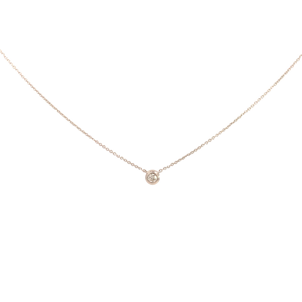 Crivelli Girocollo con punto luce in oro bianco e diamante ct. 0,05