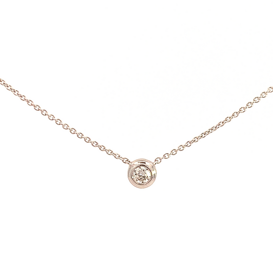Crivelli Girocollo con punto luce in oro bianco e diamante ct. 0,10