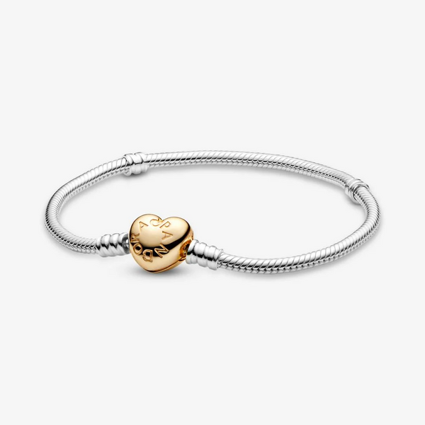 Pandora Bracciale Moments con maglia snake e chiusura a cuore