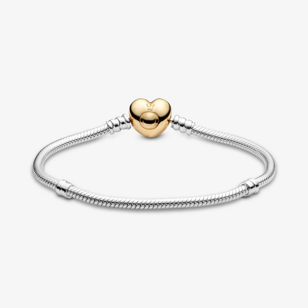 Pandora Bracciale Moments con maglia snake e chiusura a cuore