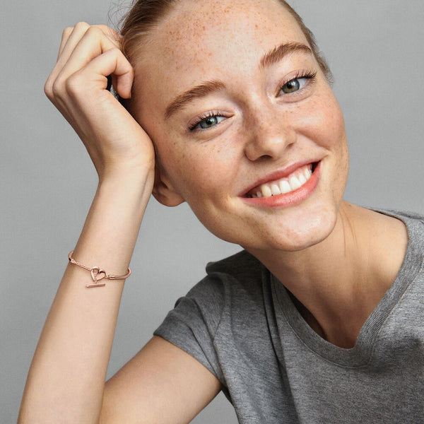 Pandora Bracciale con Chiusura a T e Cuore