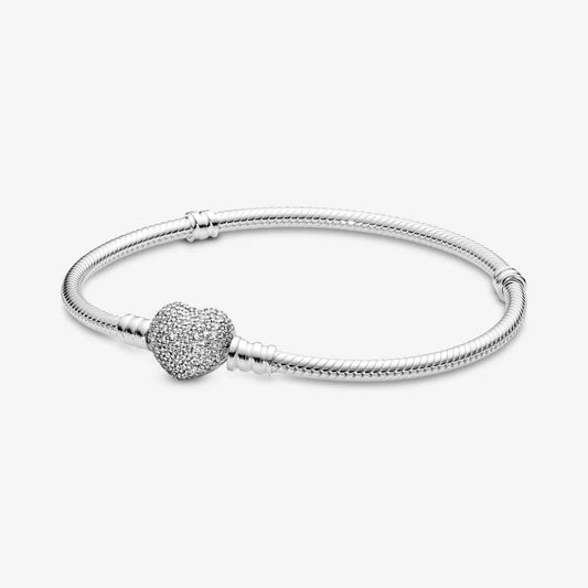 Pandora Bracciale Moments chiusura a cuore pavè
