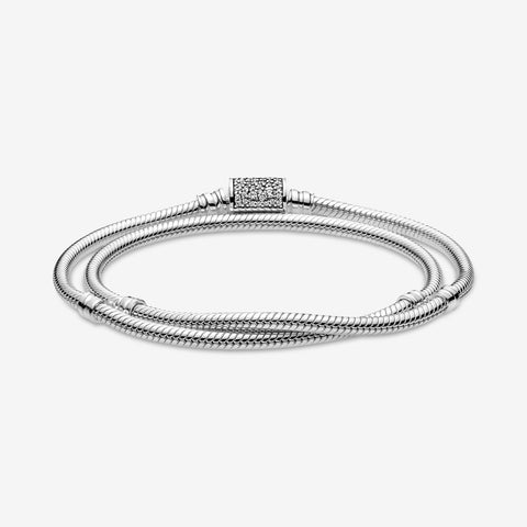 Pandora Doppio Bracciale con Chiusura Pavè