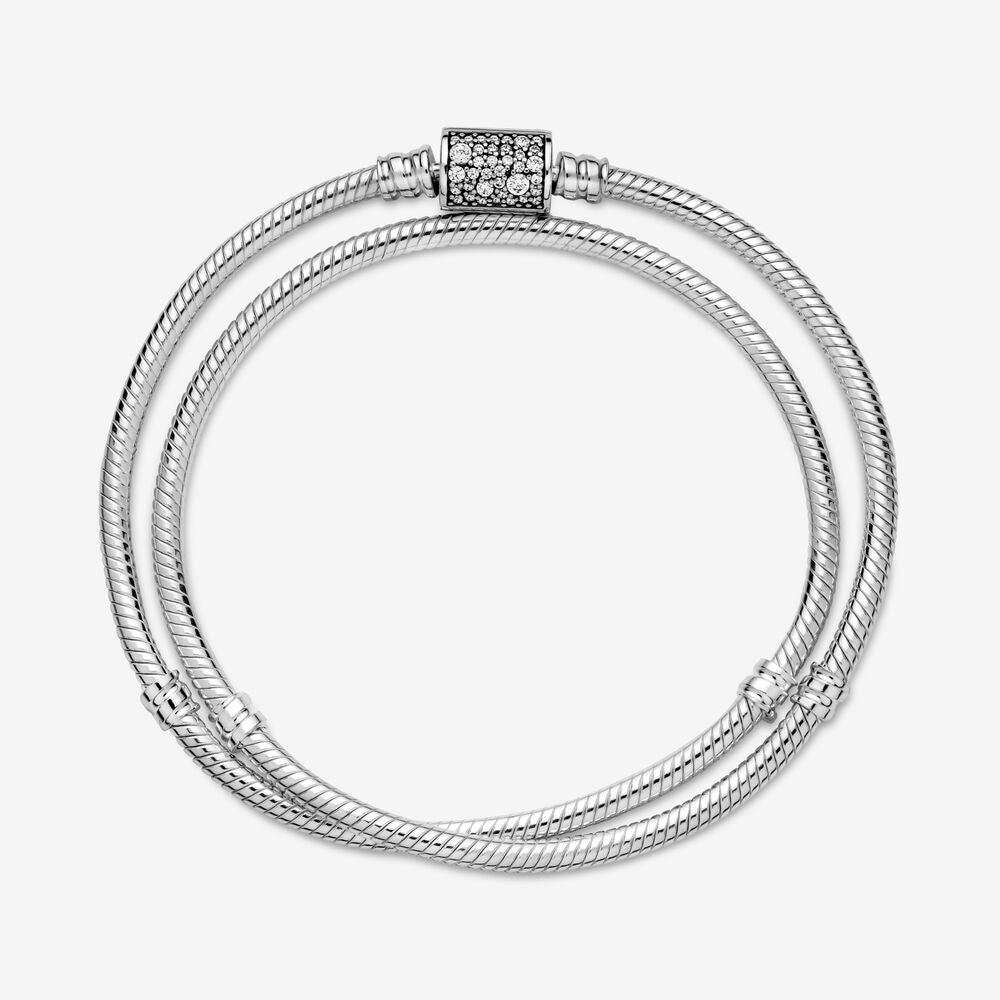 Pandora Doppio Bracciale con Chiusura Pavè