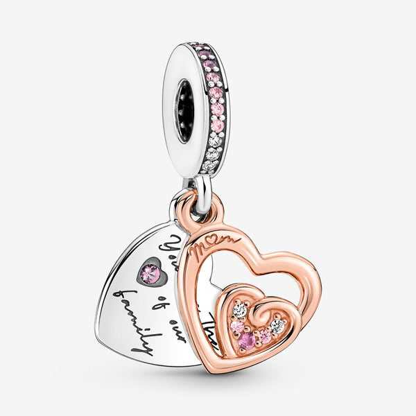 Pandora Charm Pendente Cuori Intrecciati e Famiglia