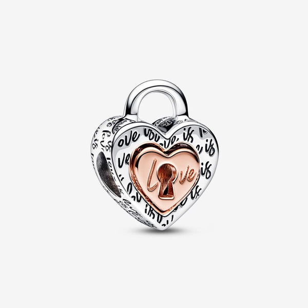 Pandora Charm Lucchetto Cuore "Love is love" Divisibile