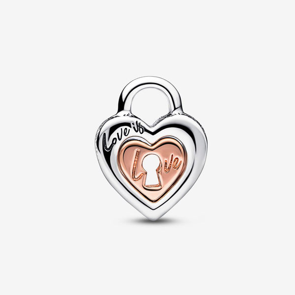 Pandora Charm Lucchetto Cuore "Love is love" Divisibile