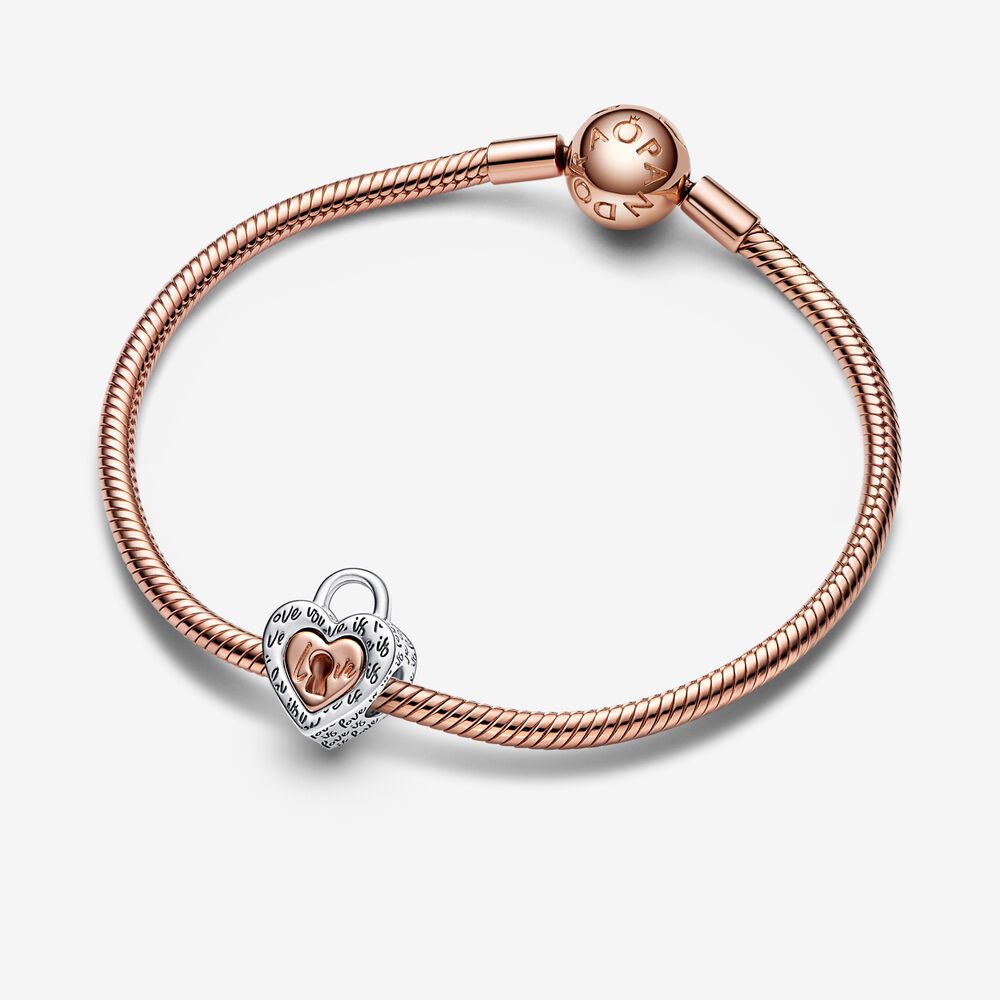 Pandora Charm Lucchetto Cuore "Love is love" Divisibile