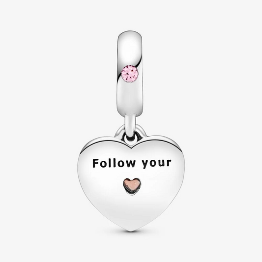 Pandora Charm pendente Labirinto di cuori rosa