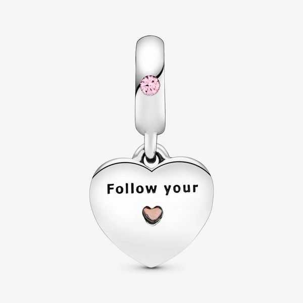 Pandora Charm pendente Labirinto di cuori rosa