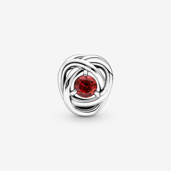 Pandora Charm Cerchio Eterno Rosso Fuoco Luglio