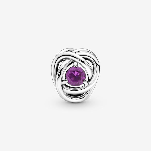 Pandora Charm Cerchio Eterno Viola Febbraio