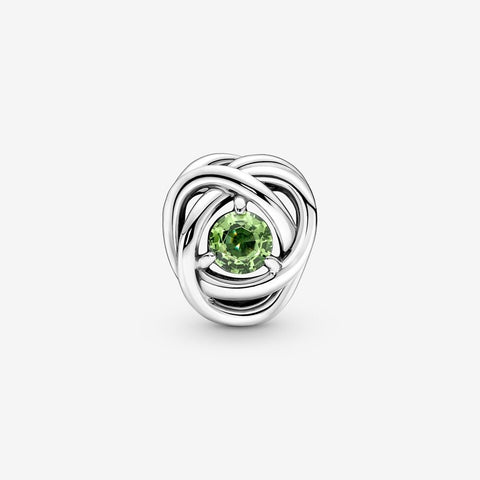 Pandora Charm Cerchio Eterno Verde Agosto