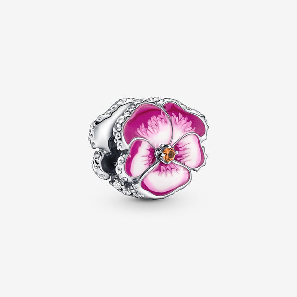 Pandora Charm Viola del pensiero Rosa