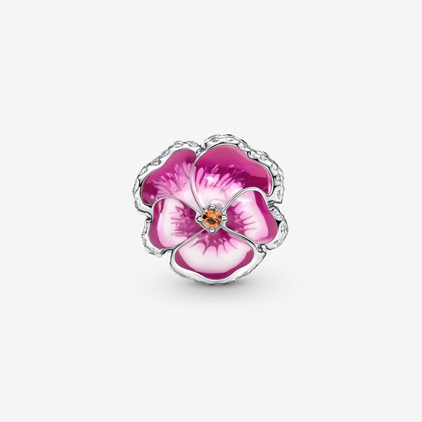 Pandora Charm Viola del pensiero Rosa