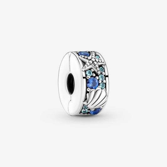 Pandora Clip Stelle Marine e Conchiglie Tropicali in Argento