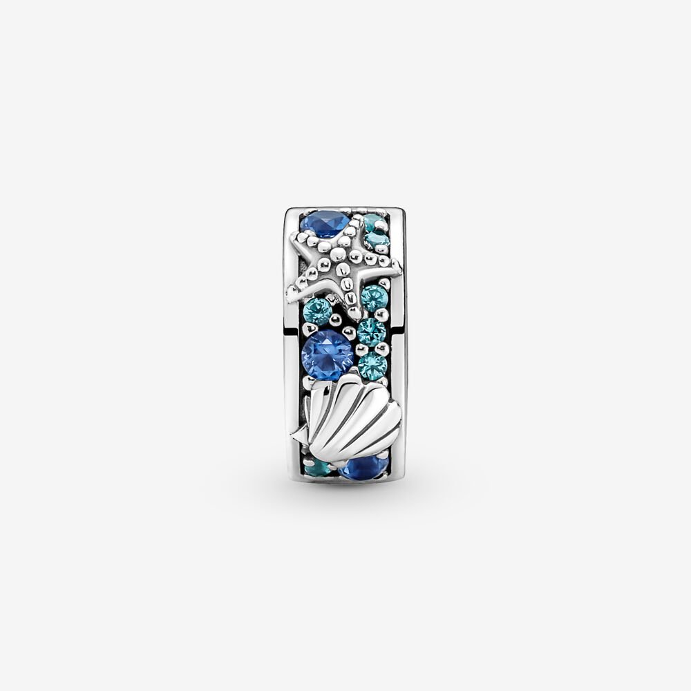 Pandora Clip Stelle Marine e Conchiglie Tropicali in Argento