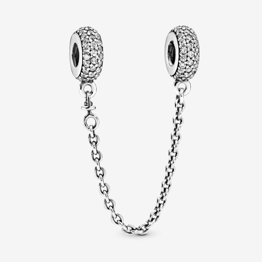 Pandora Catena di sicurezza con pavé scintillante