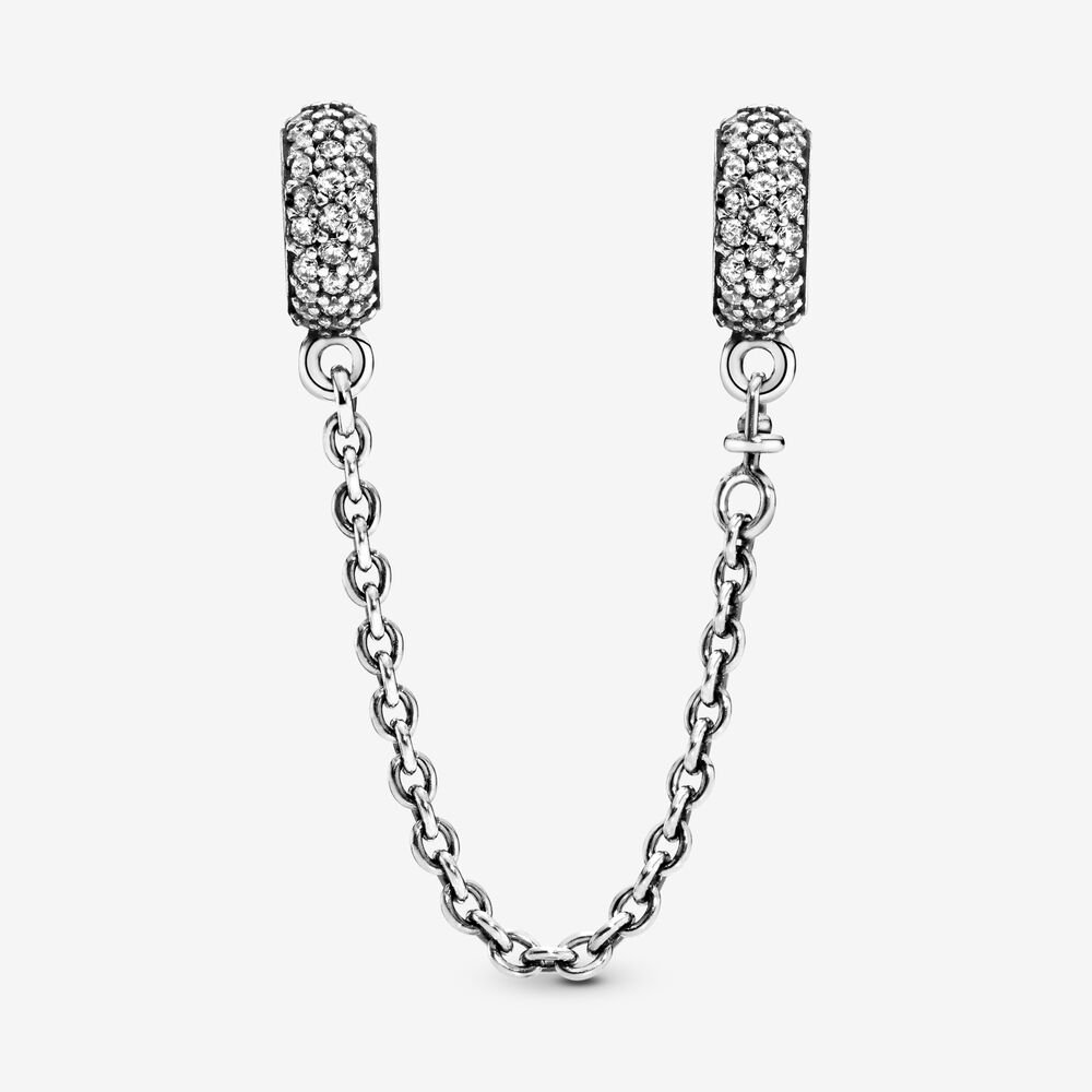 Pandora Catena di sicurezza con pavé scintillante